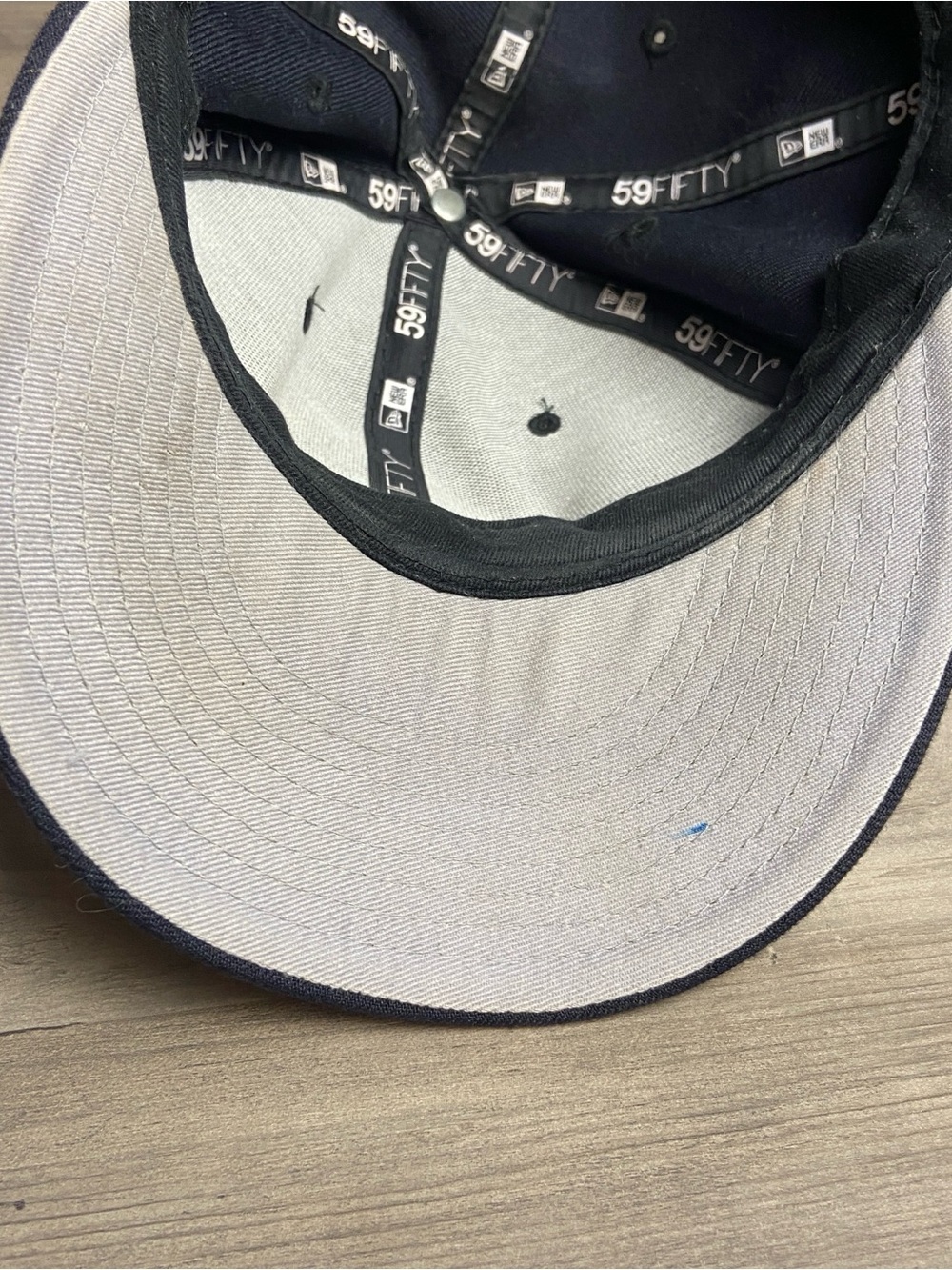 New Era Navy Cleveland Browns NFL Fitted Cap Hat Adult Size 7 3/8 - Picture 8 of 8